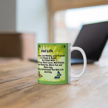 Load image into Gallery viewer, GreenLiving4Life Personalized Green Dad Life Mug 11oz - GreenLiving4Life