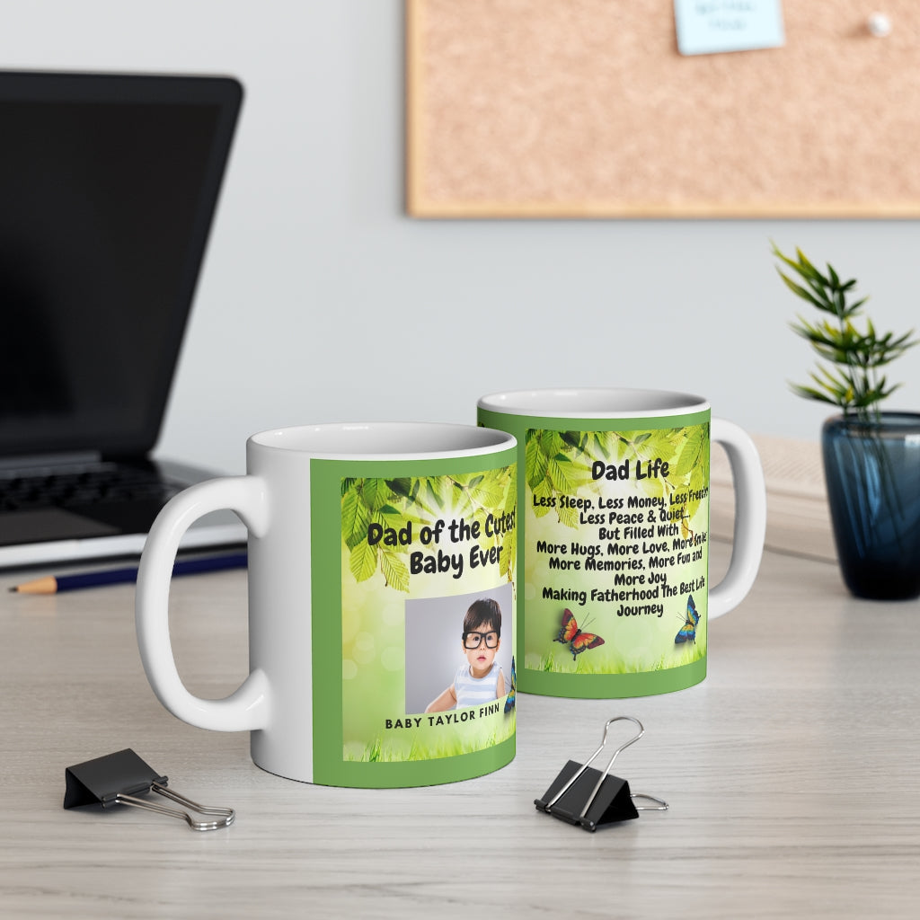 GreenLiving4Life Personalized Green Dad Life Mug 11oz - GreenLiving4Life