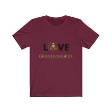 Load image into Gallery viewer, Black Love- GreenLiving4Life Unisex Jersey Short Sleeve Tee - GreenLiving4Life