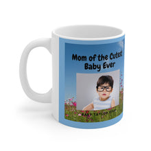 Load image into Gallery viewer, GreenLiving4Life Personalized Blue Mom Life Mug 11oz - GreenLiving4Life