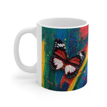 Load image into Gallery viewer, GreenLiving4Life Butterfly Collection - &quot;Red Butterfly Abstract&quot; Mug 11oz - GreenLiving4Life