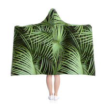 Load image into Gallery viewer, GreenLiving4Life &quot;Green Tropical Leaves&quot; Hooded Blanket - GreenLiving4Life