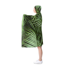 Load image into Gallery viewer, GreenLiving4Life &quot;Green Tropical Leaves&quot; Hooded Blanket - GreenLiving4Life