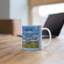 Load image into Gallery viewer, GreenLiving4Life Personalized Blue Mom Life Mug 11oz - GreenLiving4Life